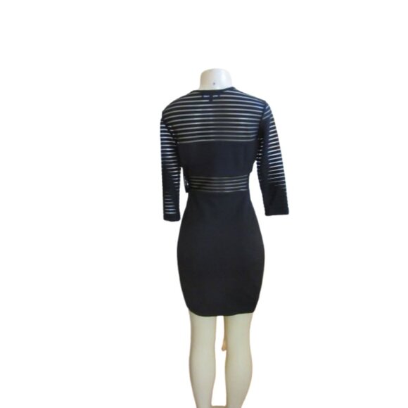 NWT Lulus Perfect Black Mesh Bodycon‎ Dress  Size Small - Picture 6 of 8